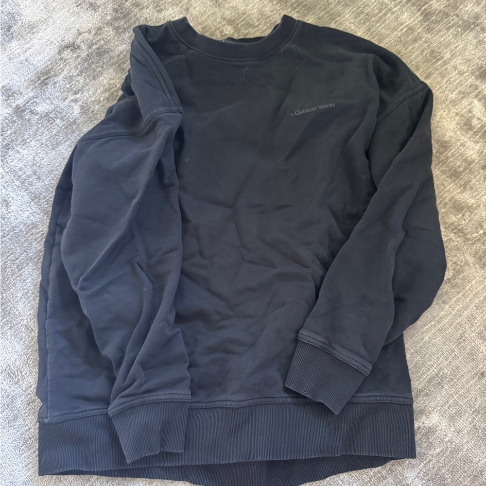 Outdoor Voices Black Crewneck Sweater